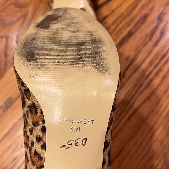 Nine West Woman’s Cheetah Print Heels Size 8.5M - Picture 7 of 7